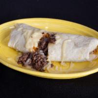 Small Kids Burrito · Meat, beans, cheese and rice.