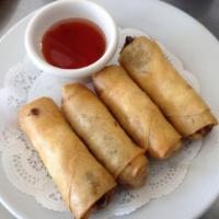 Crispy Spring Roll ( 4 Rolls ) · Stuffed with veggies and glass noodles.
