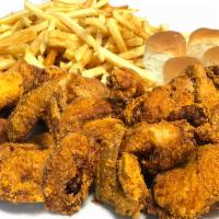 16 Piece Family Special  · 16 pieces of our famous juicy golden fried chicken served with 4 orders of French fries, 4 d...