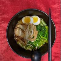 Tonkotsu Shoyu Ramen · Rich pork broth, pork chashu and egg.