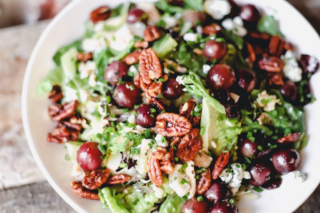 Wine Country Salad Platter  · Roasted grapes, rotisserie chicken, gorgonzola, candied pecans, honey citrus vinaigrette on the side. Feeds 3-4 full salads or 6-10 side salads.
