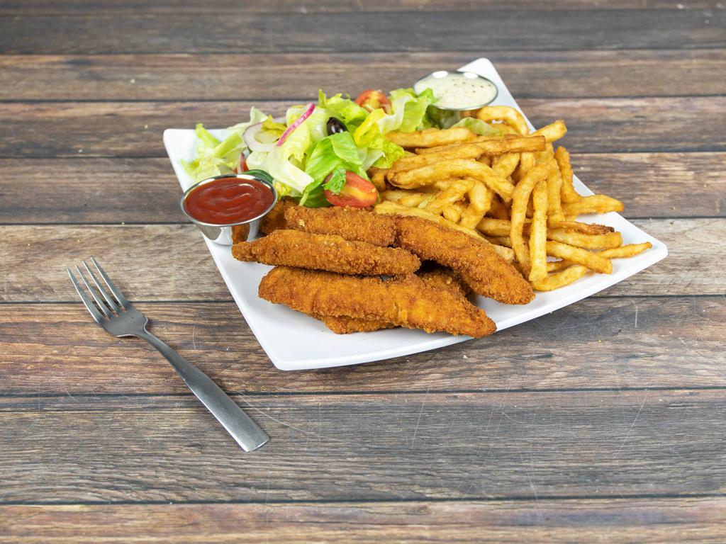 Chicken Fingers · Served with choice of two sides.