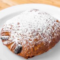 Pain Au Chocolat (Chocolate Croissant) · Traditional Croissant dough filled with Cacao Barry Chocolate bar