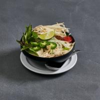 Chicken Pho - Phở Gà · Savory chicken broth served with fresh phở noodle and breast meat chicken topped with cilant...