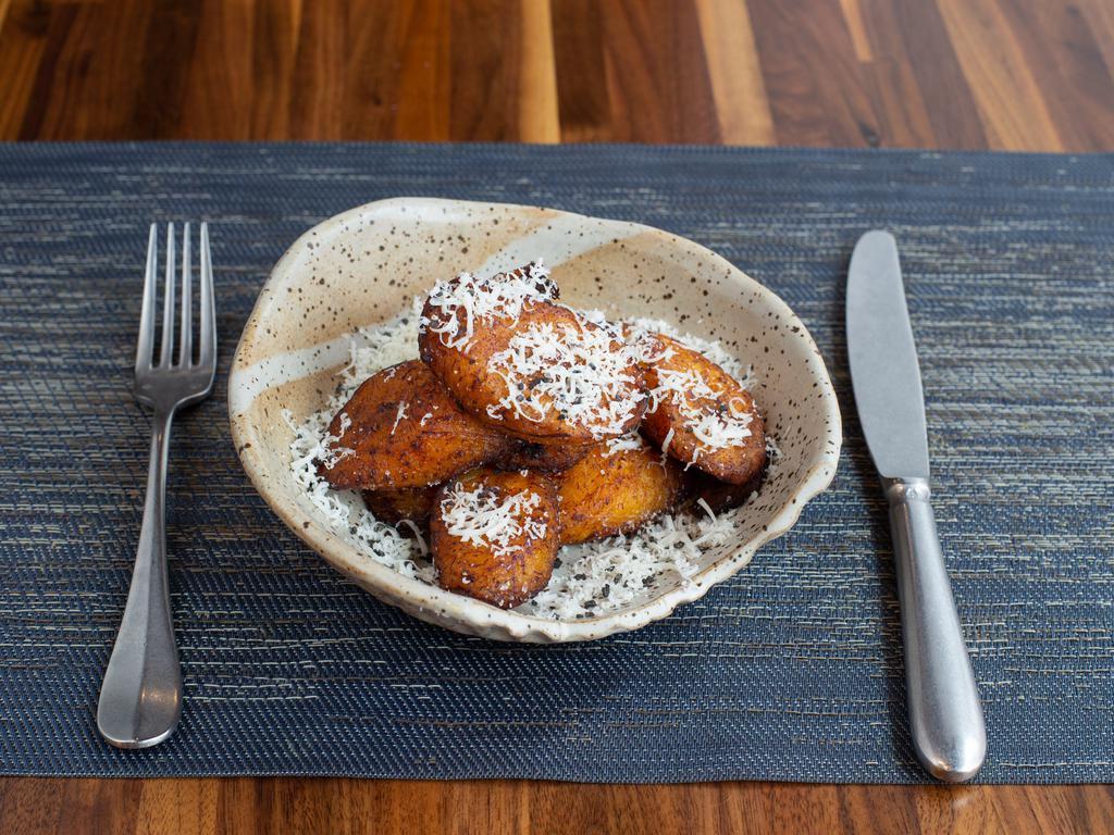 Sweet Baby Fried Plantains · Oaxaca melted cheese 