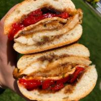 20. Classic Cutlet Specialty · Chicken cutlet, fresh mozzarella, roasted peppers, and balsamic vinaigrette.