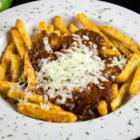 Chili Cheese Fries · Freshly cooked fries with added no beans chilly and cheese. 