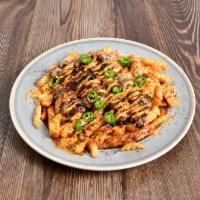 C4. BBQ Beef Brisket Poutine  · Beef BBQ brisket, grilled onions, and provolone cheese topped with your choice of boom or fr...
