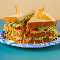 Mile High Club · On 3 slices of toast with lettuce, tomato and mayo.