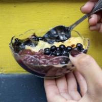 Grass Jelly · Refreshing dessert of grass jelly (made from a plant leaf base!), red bean, and tapioca pear...