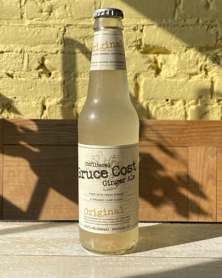 Bruce Cost Ginger Ale · Fresh ginger and organic cane sugar. Shake gingerly before drinking.
