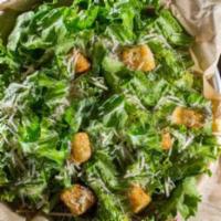 Caesar Salad · Crisp green leaf lettuce, shredded Parmesan cheese, croutons and creamy Caesar dressing.