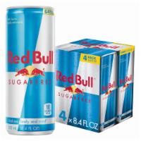 Red Bull Suger Free Energy Drink · 4 pack. 8 oz. can. 