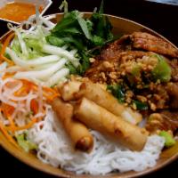 37. Vermicelli  · Bun. Vermicelli noodle bowl comes with lettuce, mint leaves, cucumber, bean sprouts, and pic...