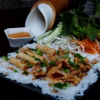 39. Steamed Fine Vermicelli · Bun hoi. Steamed fine vermicelli plate served with lettuce, mint leaves, cucumber, pickled c...