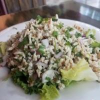 Larb Gai Salad · Ground chicken, onion, cilantro and lime.