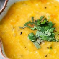 Yellow Lentil Soup · Enhanced with lentils and a savory spice blend. Veggie. 