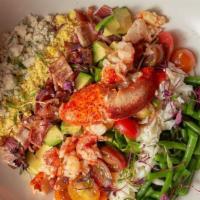 Whole Lobster Cobb Salad · Avocado, blue cheese, bacon, egg, tomato