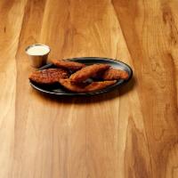 Fried Chicken Fingers · Served with house honey mustard.