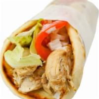 Chicken Wrap · Grilled chicken wrapped in a warm pita with lettuce, tomato, onion, and our signature Gyro S...