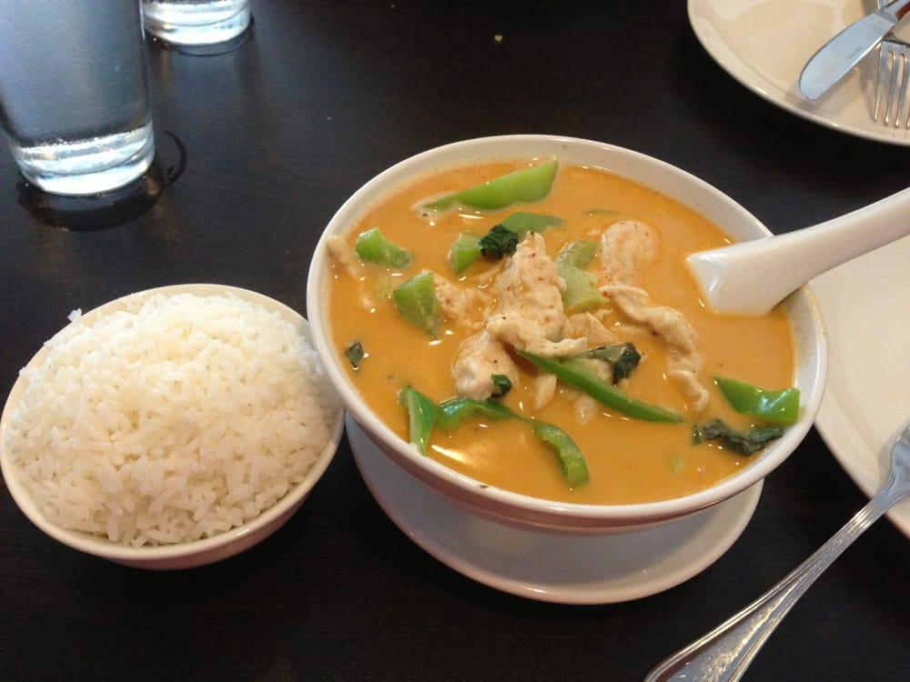 79. Panang Curry with Pumpkin · Chicken. Thick panang curry with pumpkin coconut milk. Substitute beef for an additional charge. 