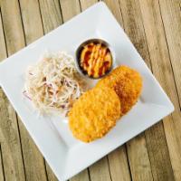 A11 Korokke · 2 piece. Deep fried potato and vegetable croquette with coleslaw.
