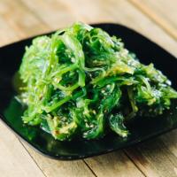A20. Wakame Salad · Japanese seaweed salad with sesame oil.