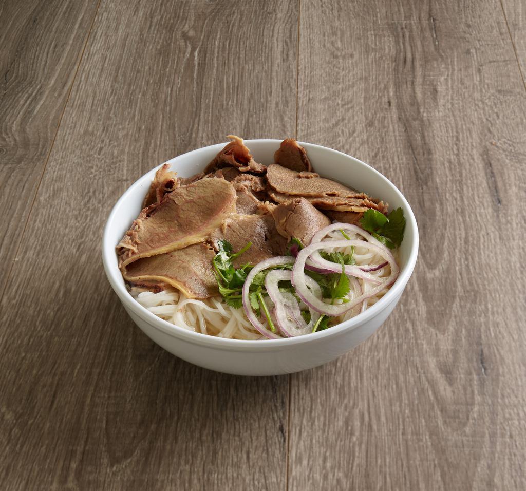 14. Well done Brisket Noodle Soup / Pho Chin · Well done brisket noodle soup.