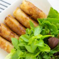Eggrolls with Crab and Shrimp - Cha gio tom cua · Order of 5 rolls with vegetables included.