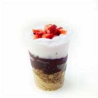 Nice Acai Cup (GF, V)  · Vanilla nice cream, housemade granola, acai, coconut whipped cream, strawberry.