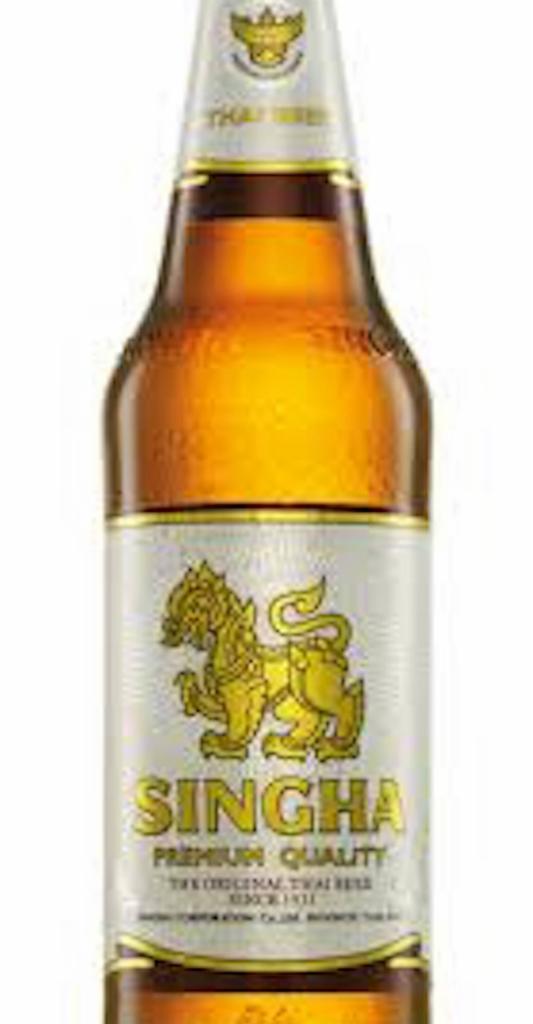 Singha Lager   · Must be 21 to purchase. A premium lager beer brewed from the finest ingredients, Singha is a full-bodied 100% barley malt beer that is distinctively rich in taste with strong hop characters