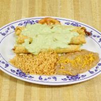 Large Flauta Plate · This Juarez style flauta plate is told to us best served in the large portion. You'll feel l...