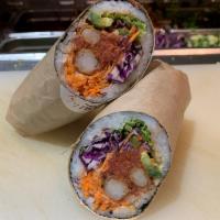 Devil's Roll · Shrimp tempura, spicy tuna, lettuce, cabbage, carrots, eel sauce, spicy Korean sauce, jalape...