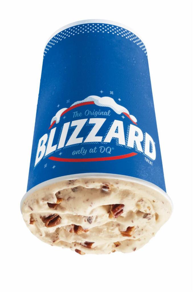 Turtle Pecan Cluster Blizzard® Treat		 · Pecan pieces blended with chocolate, rich caramel and creamy vanilla soft serve.