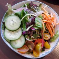 Simple Salad · mixed greens / carrots / cabbage / tomato / red onion / cucumber / sherry vinaigrette 