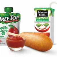 Corn Dog Kid's Meal · Served with a drink, side and includes a fun toy.