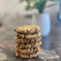 Oatmeal Raisin Cookies · house-made oatmeal raising cookie dough