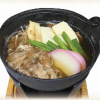 Beef Sukiyaki Hot Pot · Beef, Tofu, Mushrooms, Scallions and Fish Cake