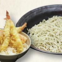 Assorted Tempura Rice Bowl & Soba Set · Battered and fried. Subtle buttery fish.