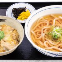 Chicken Egg Bowl & Udon Set · Poultry. Thick wheat flour noodles.