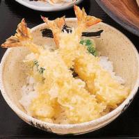 Assorted Tempura Rice Bowl · Comes with Soup and Salad