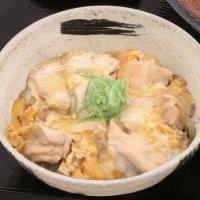 Chicken Egg Bowl · Comes with Soup and Salad