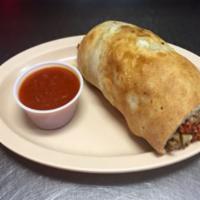 Stromboli Special · Sausage, mushrooms, pepperoni, and mozzarella all wrapped in pizza dough and baked to perfec...
