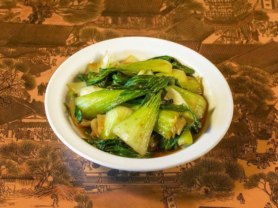 Bok Choy Stir-Fry · Baby bok choy stir-fried in garlic soy sauce
