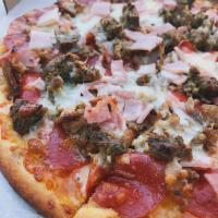 Meat Lovers Pizza · Pepperoni, meatball, sausage, and ham.