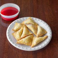 8 Pieces Crab Rangoon · Fried wonton wrapper filled with crab and cream cheese.