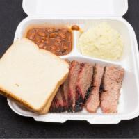Slice Beef Plate · 1/2 lb. of Meat with 2 sides and bread