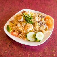 Thai Fried Rice · Choice of your favorite meat cooked to perfection with our jasmine rice, using golden Mautai...