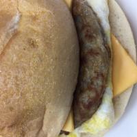 Two Eggs, Sausage & Cheese · 