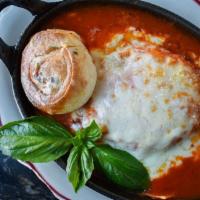 Homemade Lasagna · Italian sausage, ground beef, marinara, Ricotta, Mozzarella, Parmesan.